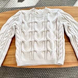 Splendid Cream Heavy Gauge Cable Knit Sweater - XS